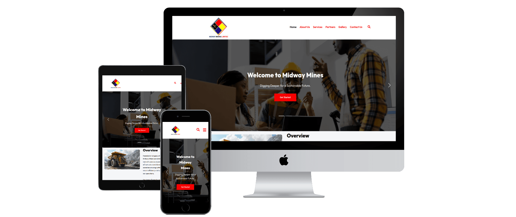 Midway Mines — website design by Insly Host